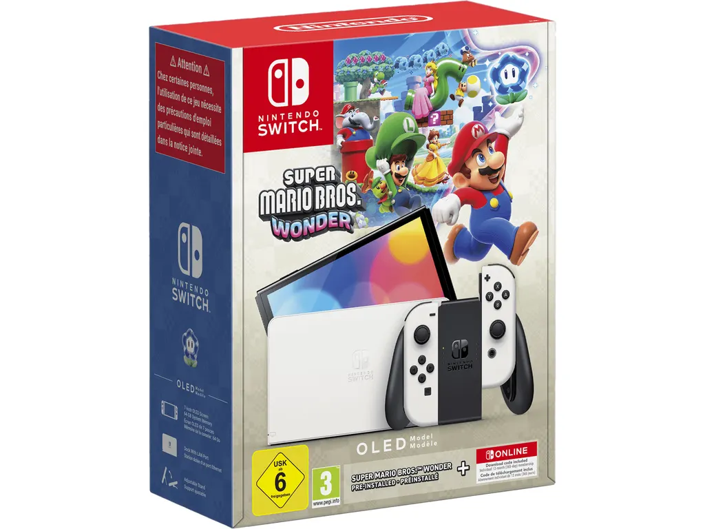 Nintendo Switch OLED med Mario Wonder