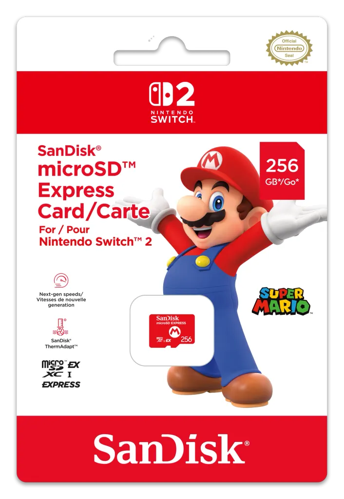 Sandisk MicroSDXC Express minnekort for Nintendo Switch 2 - 256GB
