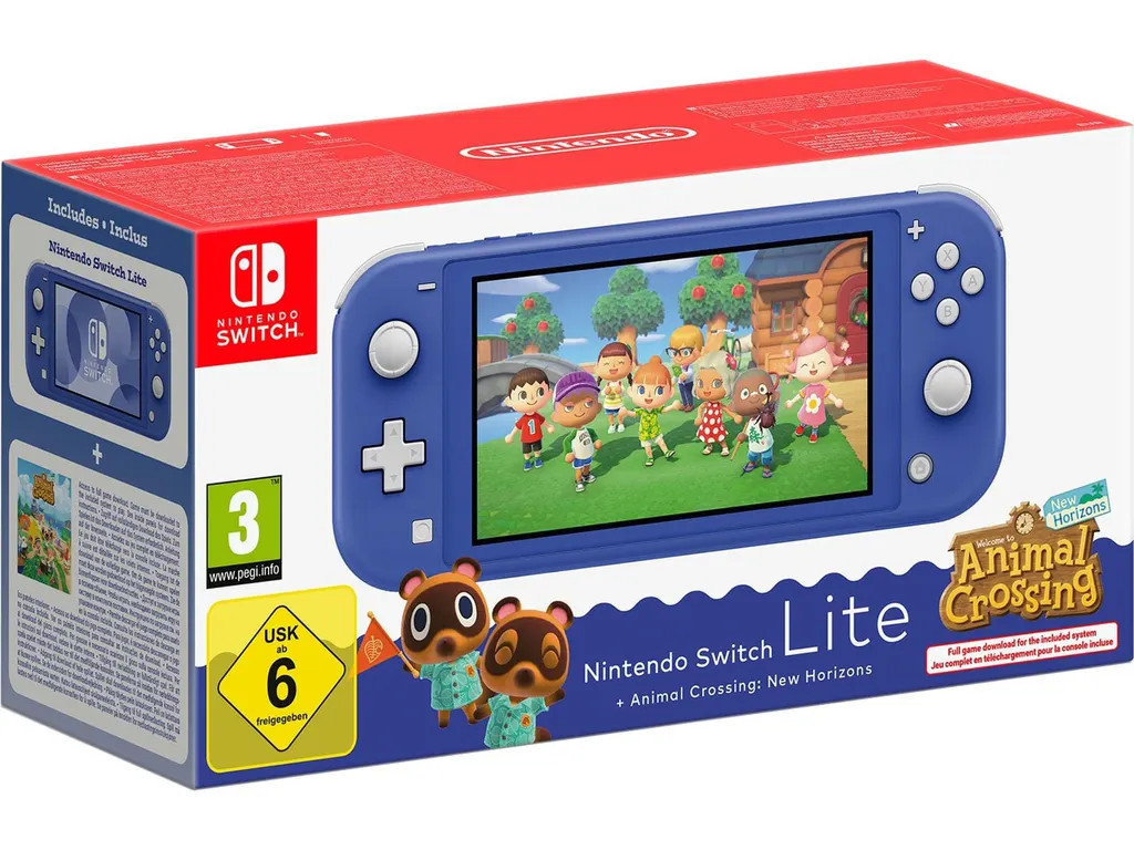 Nintendo Switch Lite Blå inkl. Animal Crossing