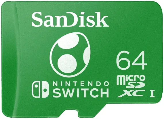 SanDisk Nintendo Switch microSD - 100MB/s - 64GB - Yoshi edition