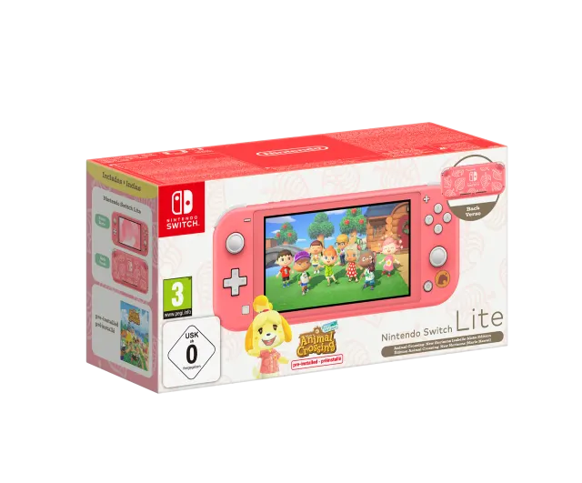 Nintendo Switch Lite Coral inkl. Animal Crossing